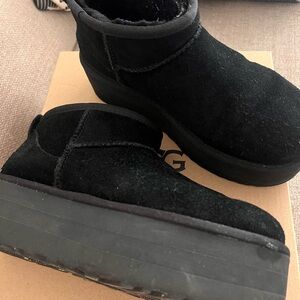 UGG Black Platform Boots